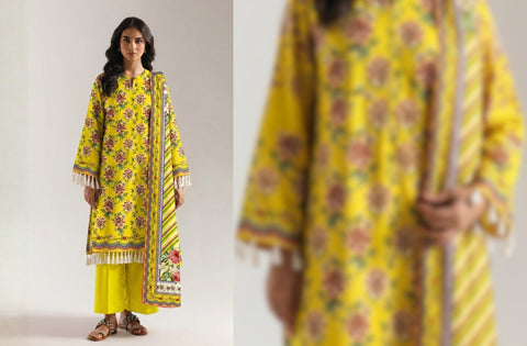 Set of Ethnic Print Lawn V-624