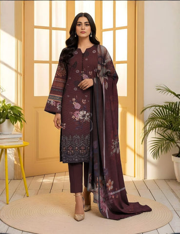 Unstitched Bareeze Embroidered Viscose 3-Pc 01