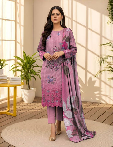Unstitched Bareeze Embroidered Viscose 3-Pc 02