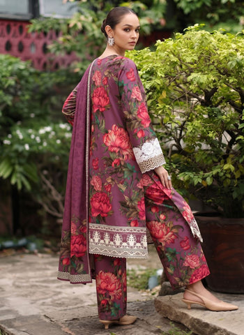 Unstitched C-Print Printed Linen 3 Piece CP-8102