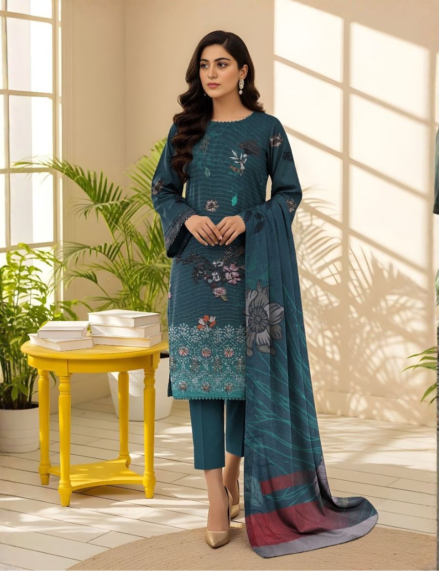 Unstitched Bareeze Embroidered Viscose 3-Pc 05