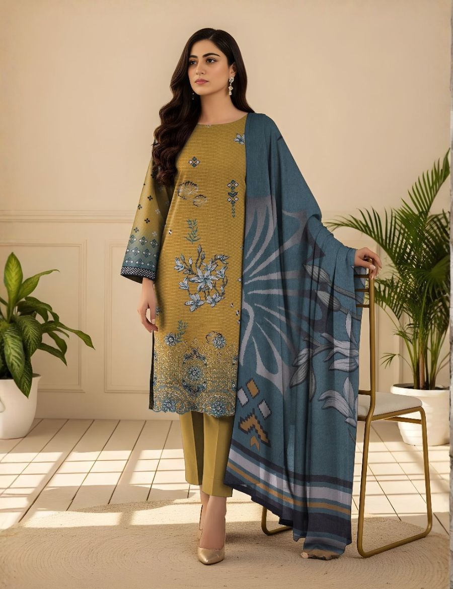 Unstitched Bareeze Embroidered Viscose 3-Pc 06