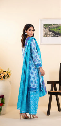 Beechtree Printed Lawn 3PC 6424