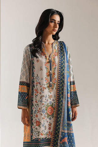 Ethnic Printed Lawn 3PC 109