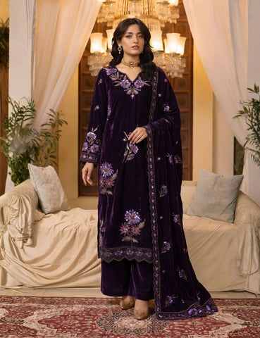 Zarmeen Emaan Premium Velvet Suit ZE-966 1