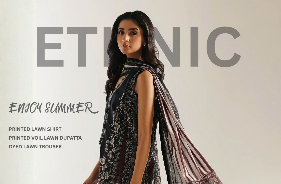 Set of Ethnic Print Lawn V-624