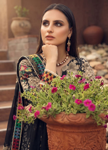 Unstitched C-Print Printed Linen 3 Piece CP-8104