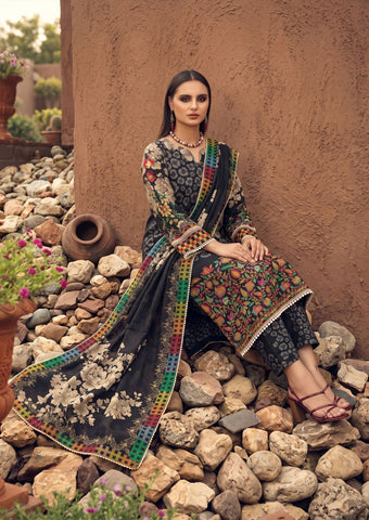 Unstitched C-Print Printed Linen 3 Piece CP-8104