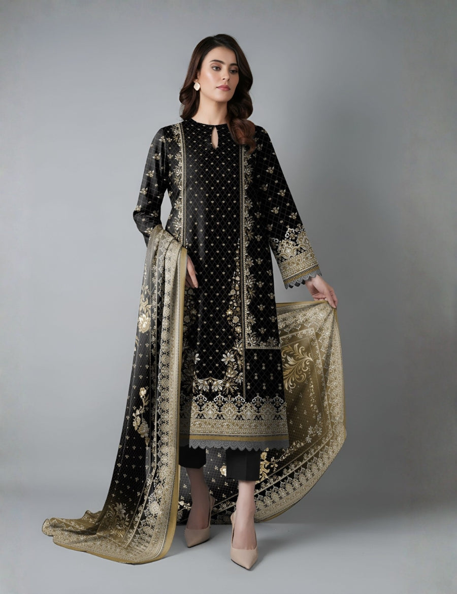 Bareeza Printed Lawn 3PC 7383