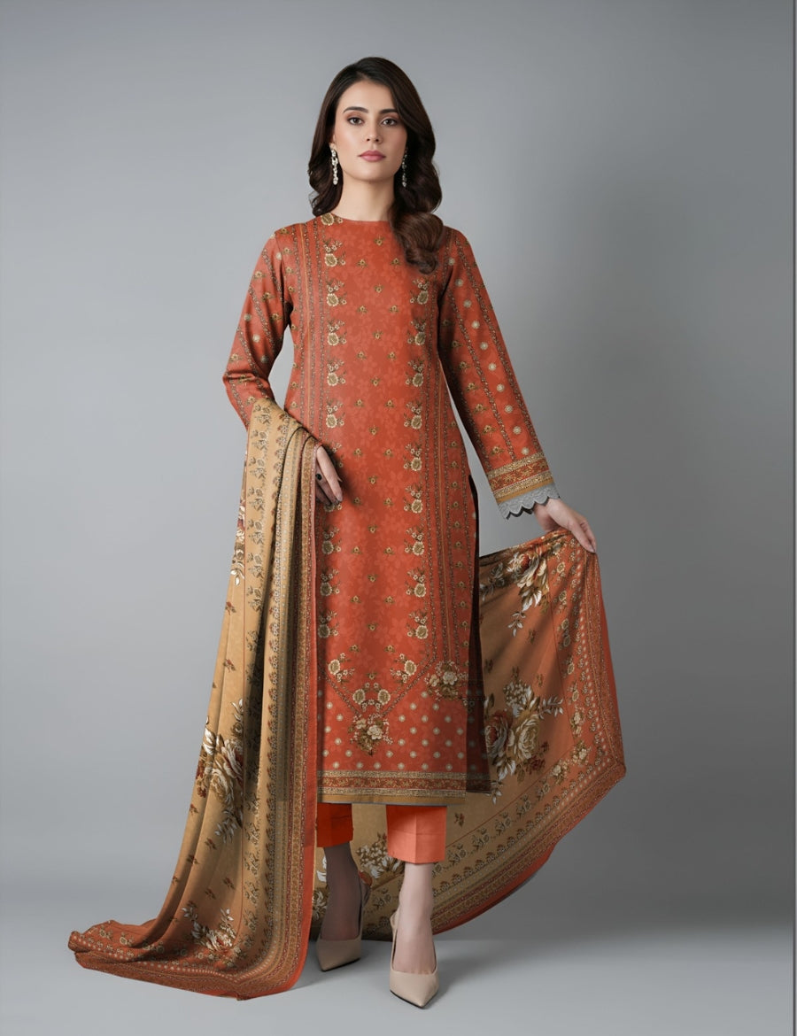 Bareeza Printed Lawn 3PC 7387