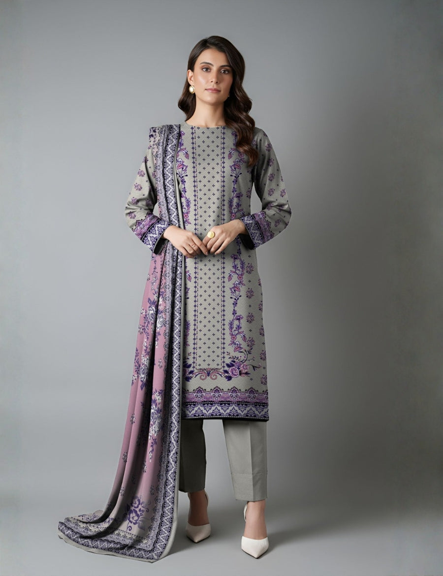Bareeza Printed Lawn 3PC 7389