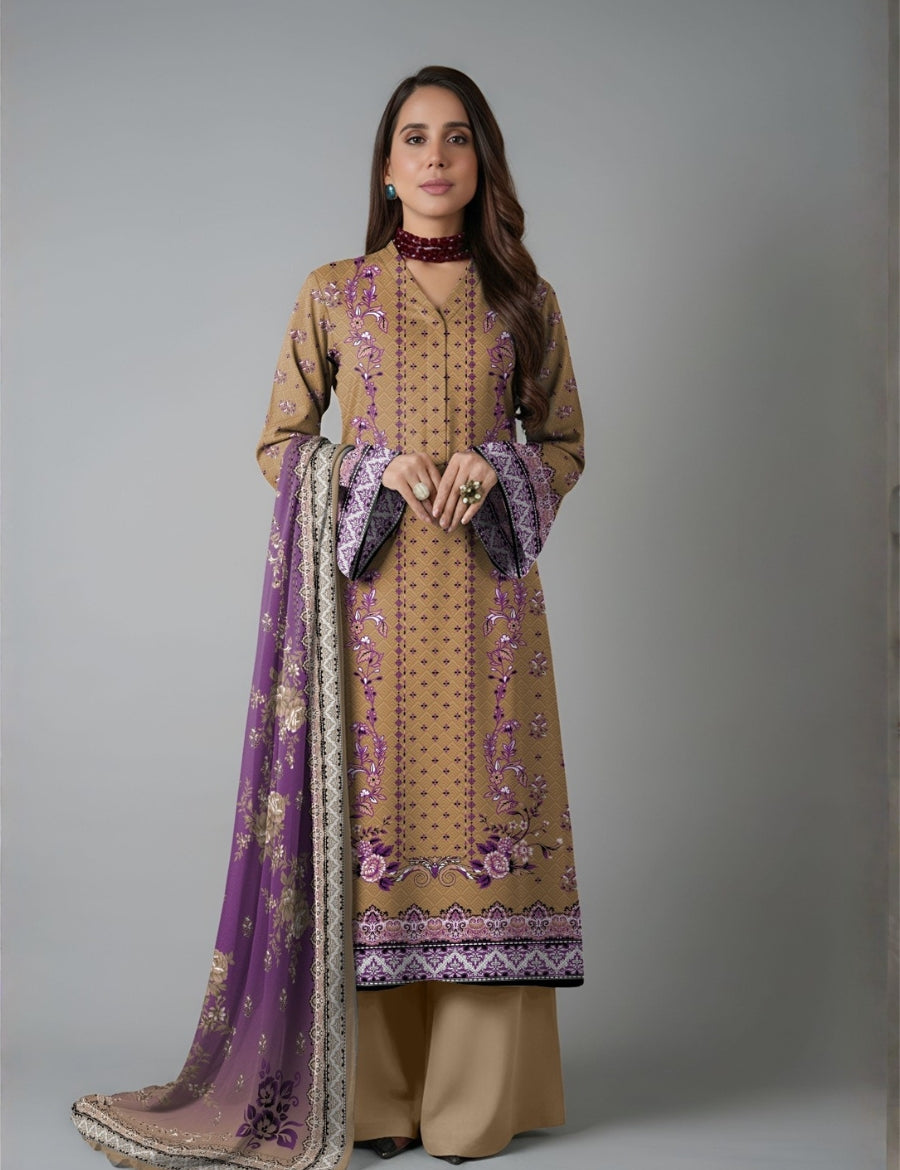 Bareeza Printed Lawn 3PC 7384