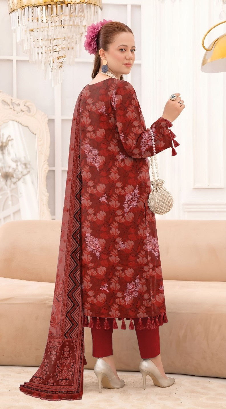 bareeze emb linen 3pc