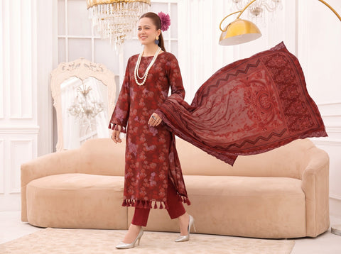 bareeze emb linen 3pc
