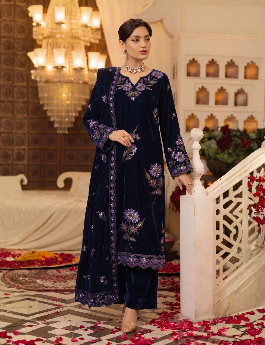 Zarmeen Emaan Premium Velvet Suit ZE-966 2