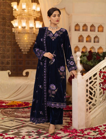 Zarmeen Emaan Premium Velvet Suit ZE-966 2