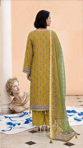 Nisha Designer Printed Emb Lawn 3PC V-599