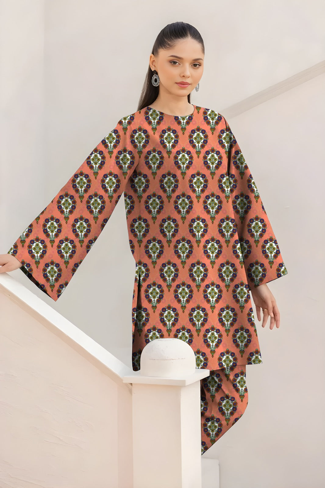 Baroque Unstitched Printed Khaddar 2pc