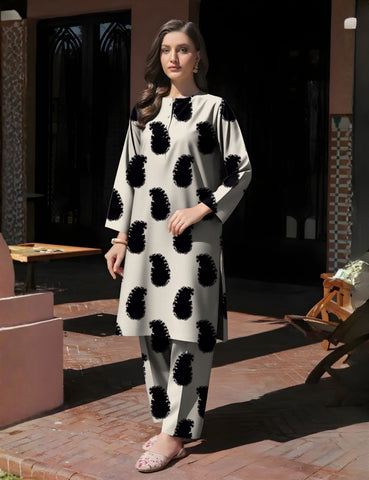 Baroque Unstitched Printed Khaddar 2pc