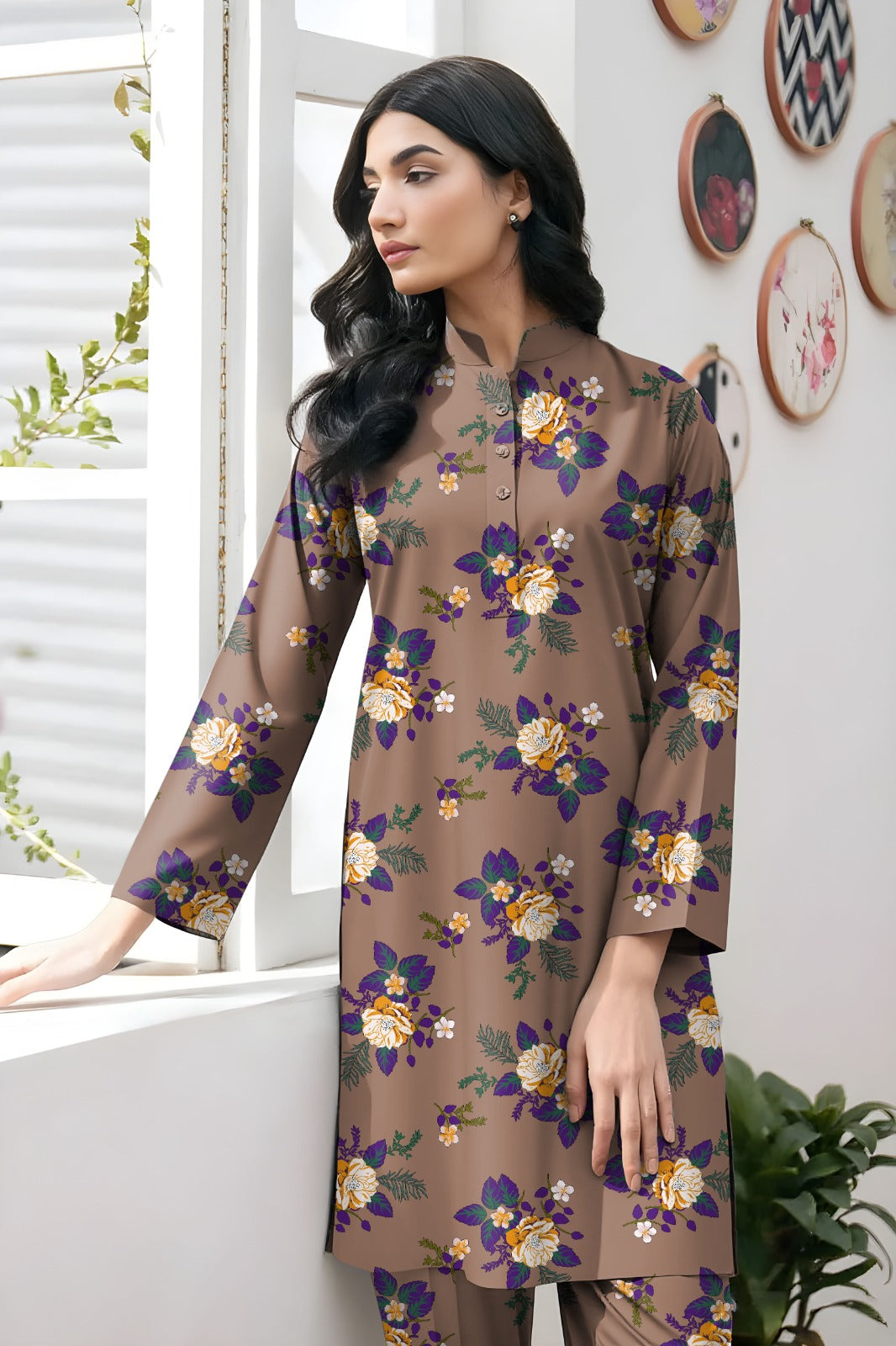Baroque Unstitched Printed Khaddar 2pc