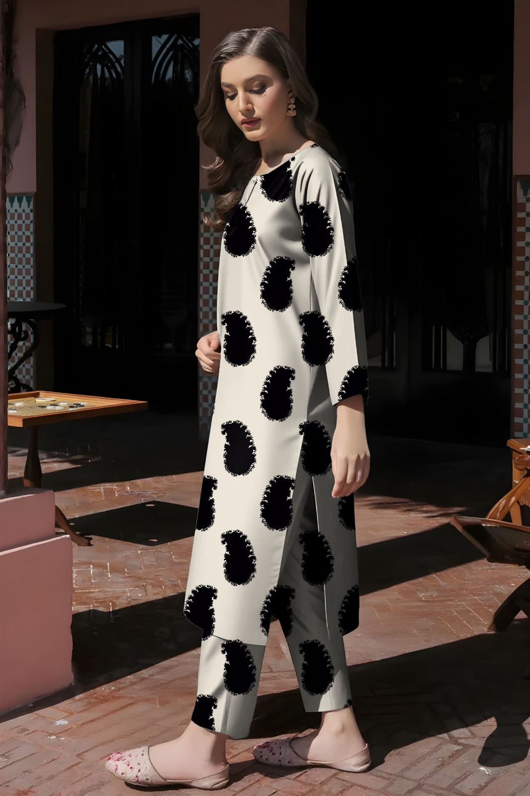 Baroque Unstitched Printed Khaddar 2pc