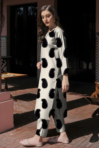 Baroque Unstitched Printed Khaddar 2pc