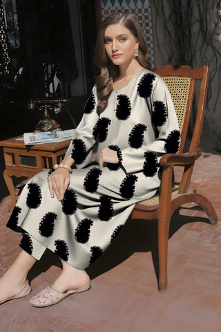 Baroque Unstitched Printed Khaddar 2pc