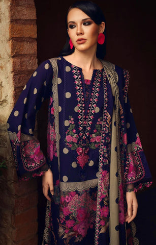 Unstitched C-Print Printed Linen 3 Piece CP-8100