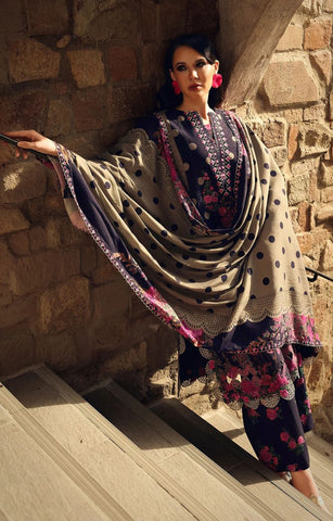 Unstitched C-Print Printed Linen 3 Piece CP-8100