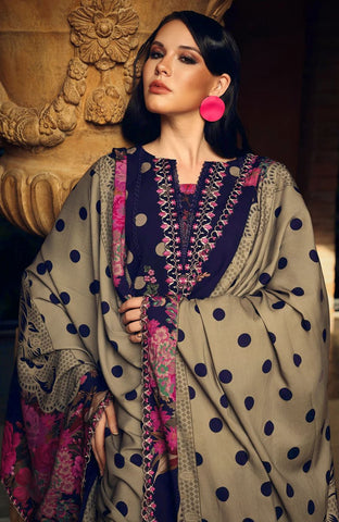 Unstitched C-Print Printed Linen 3 Piece CP-8100