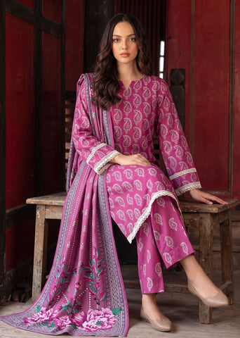 Unstitched C-Print Printed Linen 3 Piece CP-8107