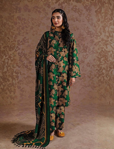Sawan Printed Khaddar 3-Pc SP-4466