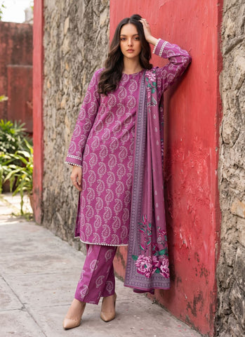 Unstitched C-Print Printed Linen 3 Piece CP-8107