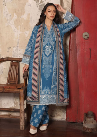 Unstitched C-Print Printed Linen 3 Piece CP-8106