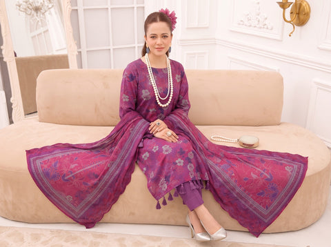 bareeze emb linen 3pc