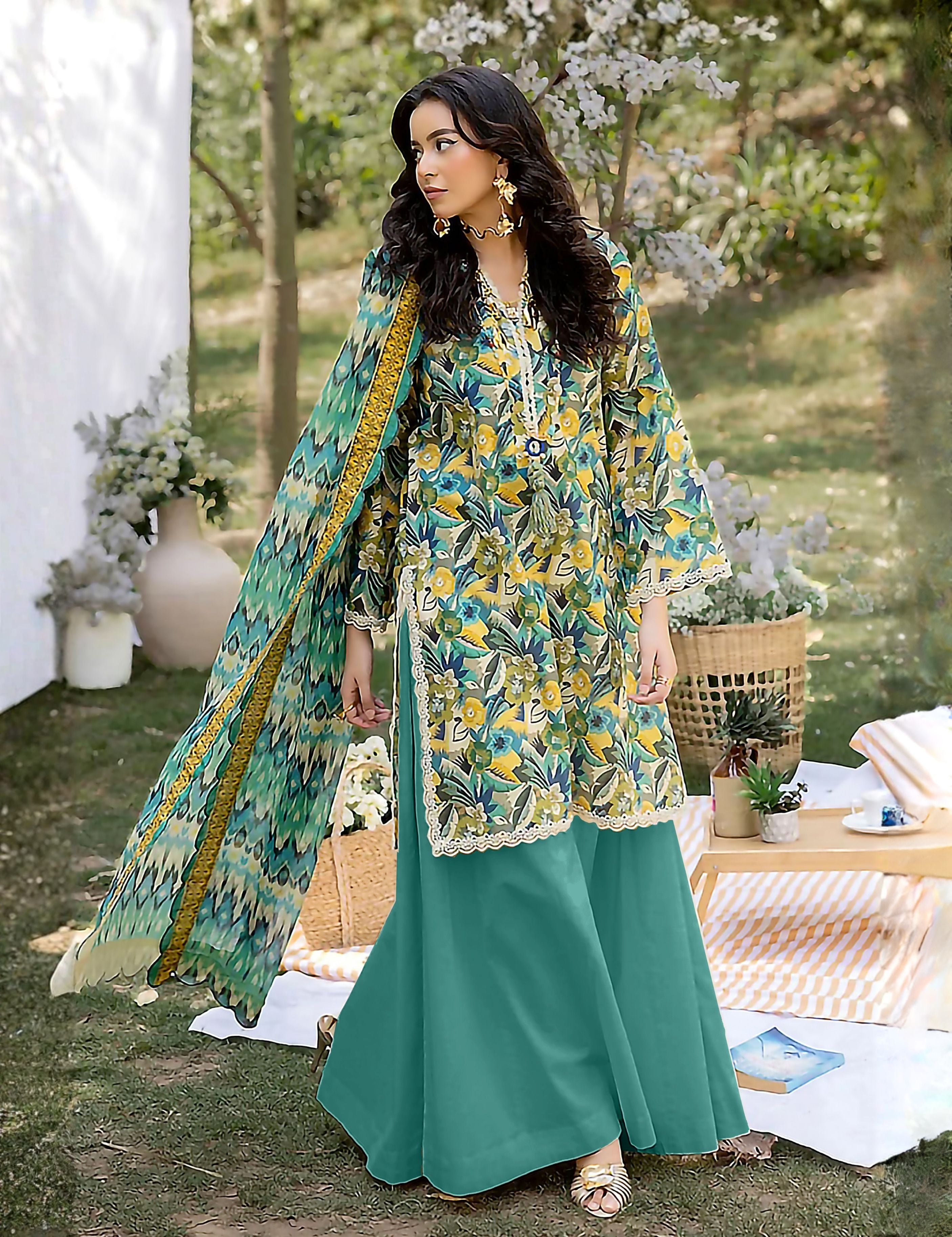 Gul Ahmed Unstitched Printed Linen