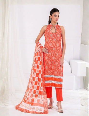 Gul Ahmed Unstitched Printed Linen