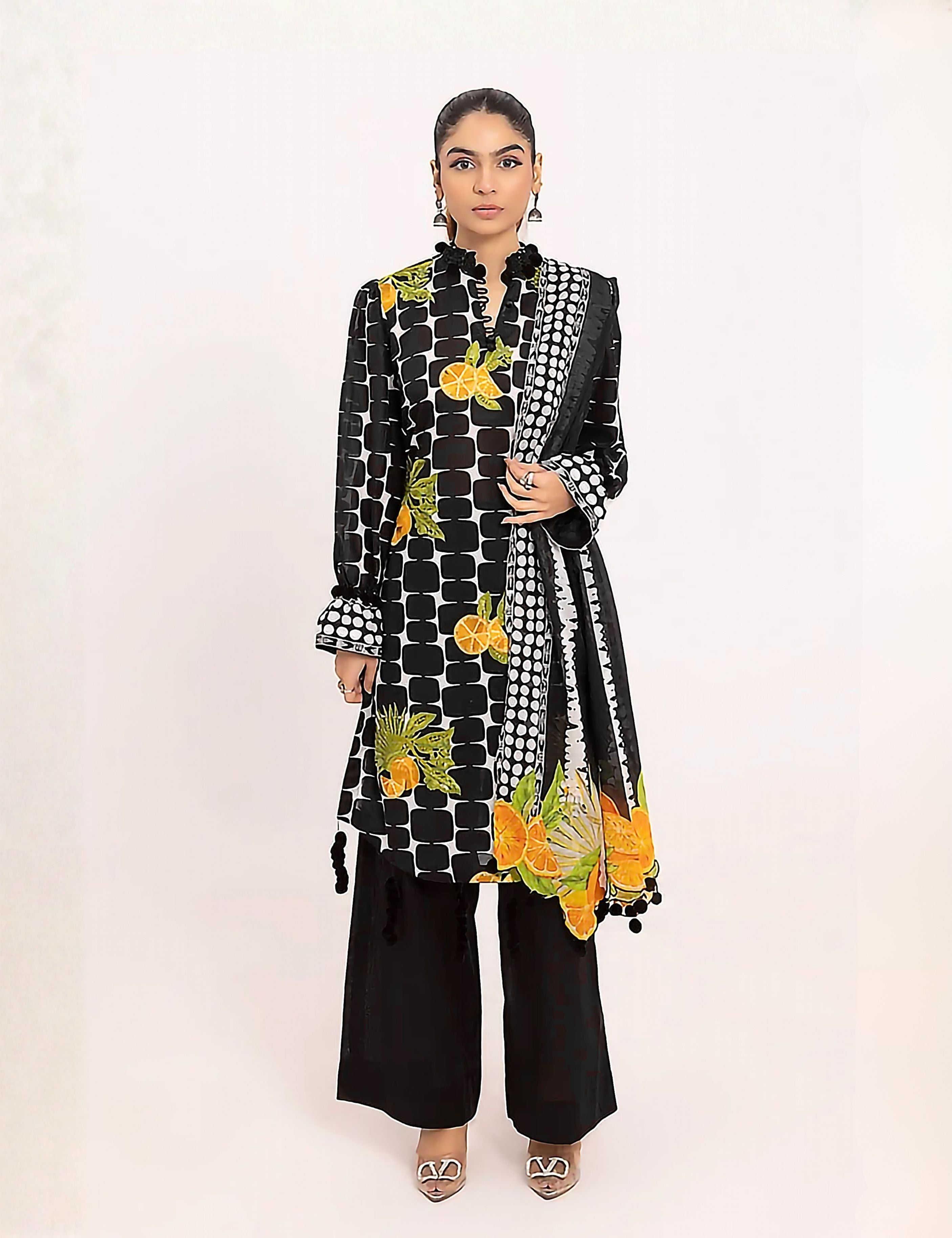 Gul Ahmed Unstitched Printed Linen