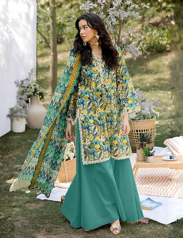 Gul Ahmed Unstitched Printed Linen