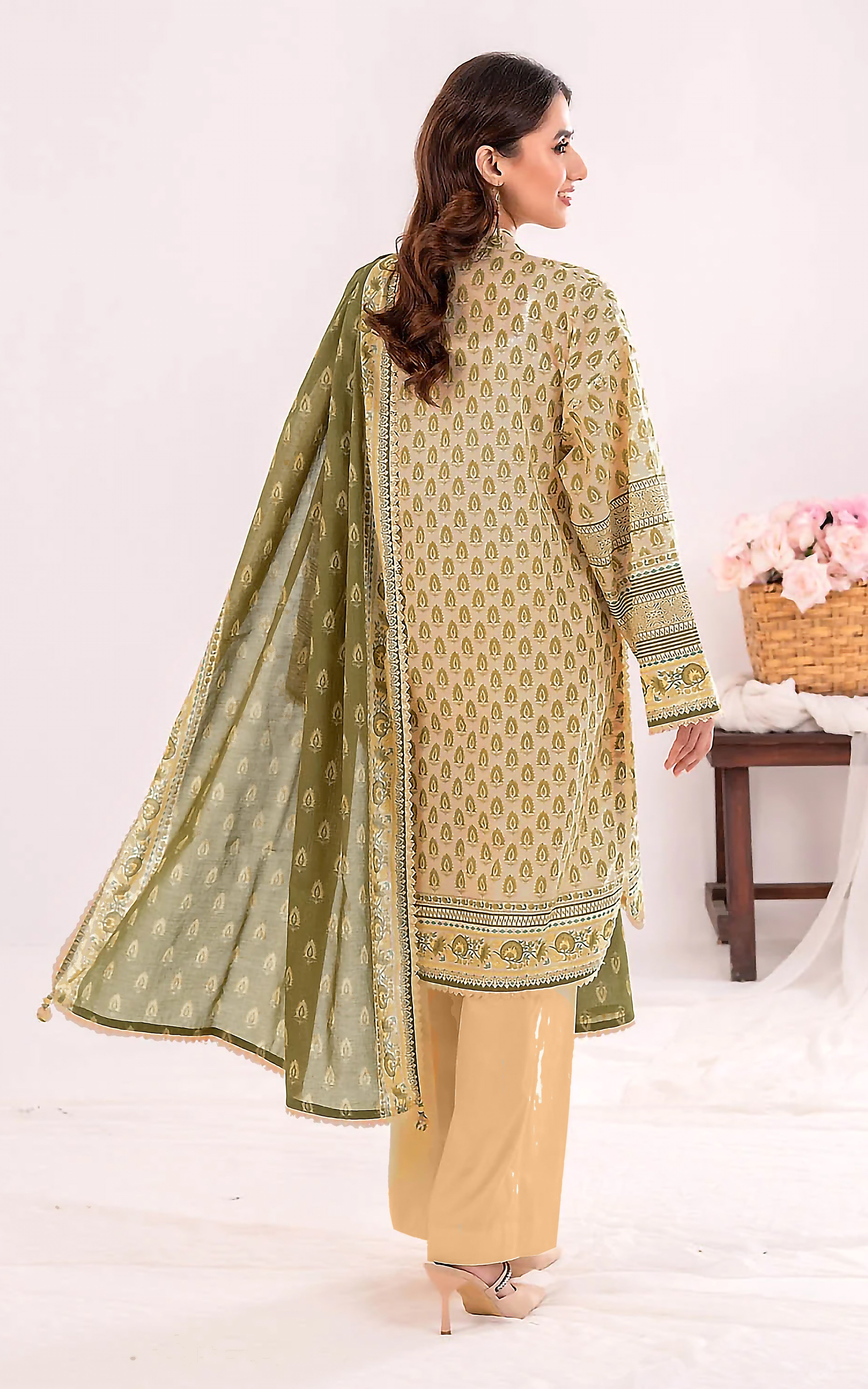 Gul Ahmed Unstitched Printed Linen