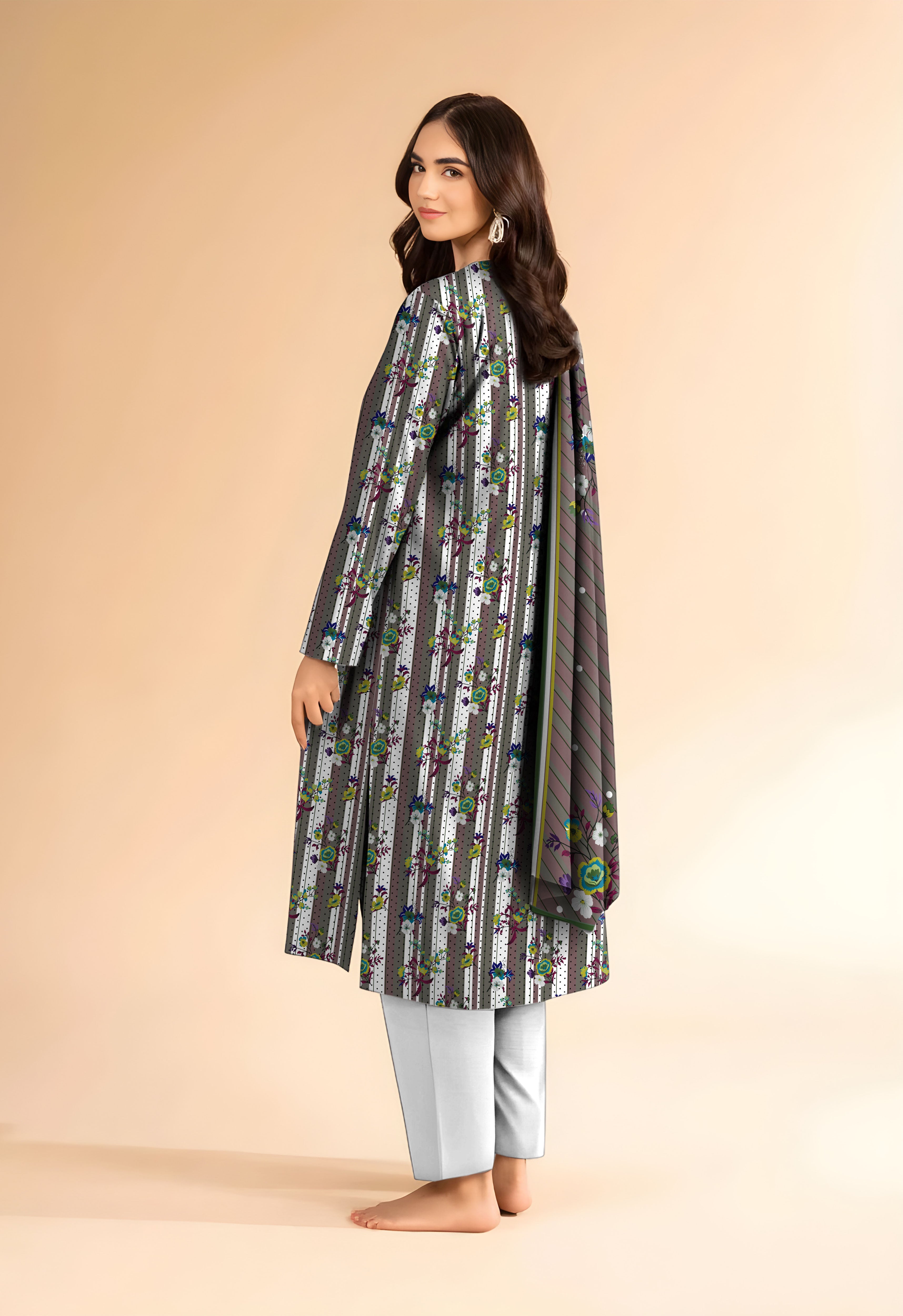 Gul Ahmed Unstitched Printed Linen