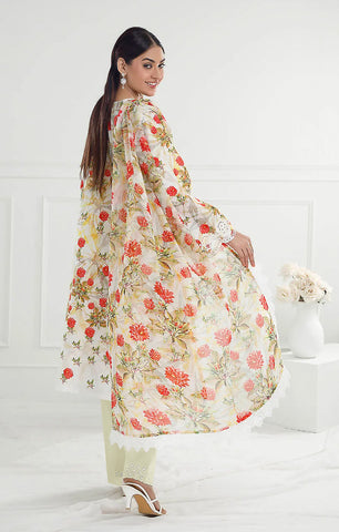 Gul Ahmed Unstitched Printed Linen