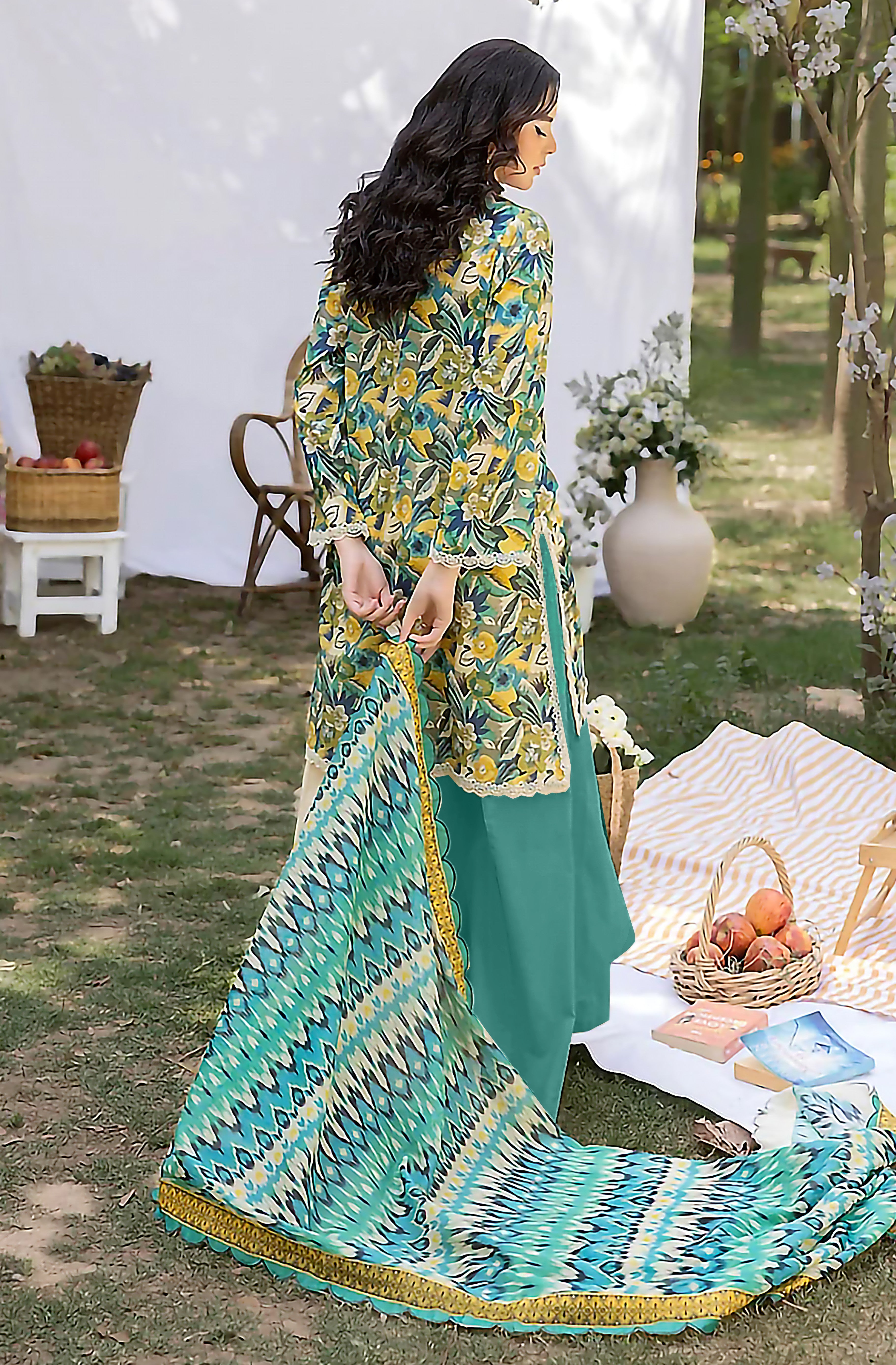 Gul Ahmed Unstitched Printed Linen