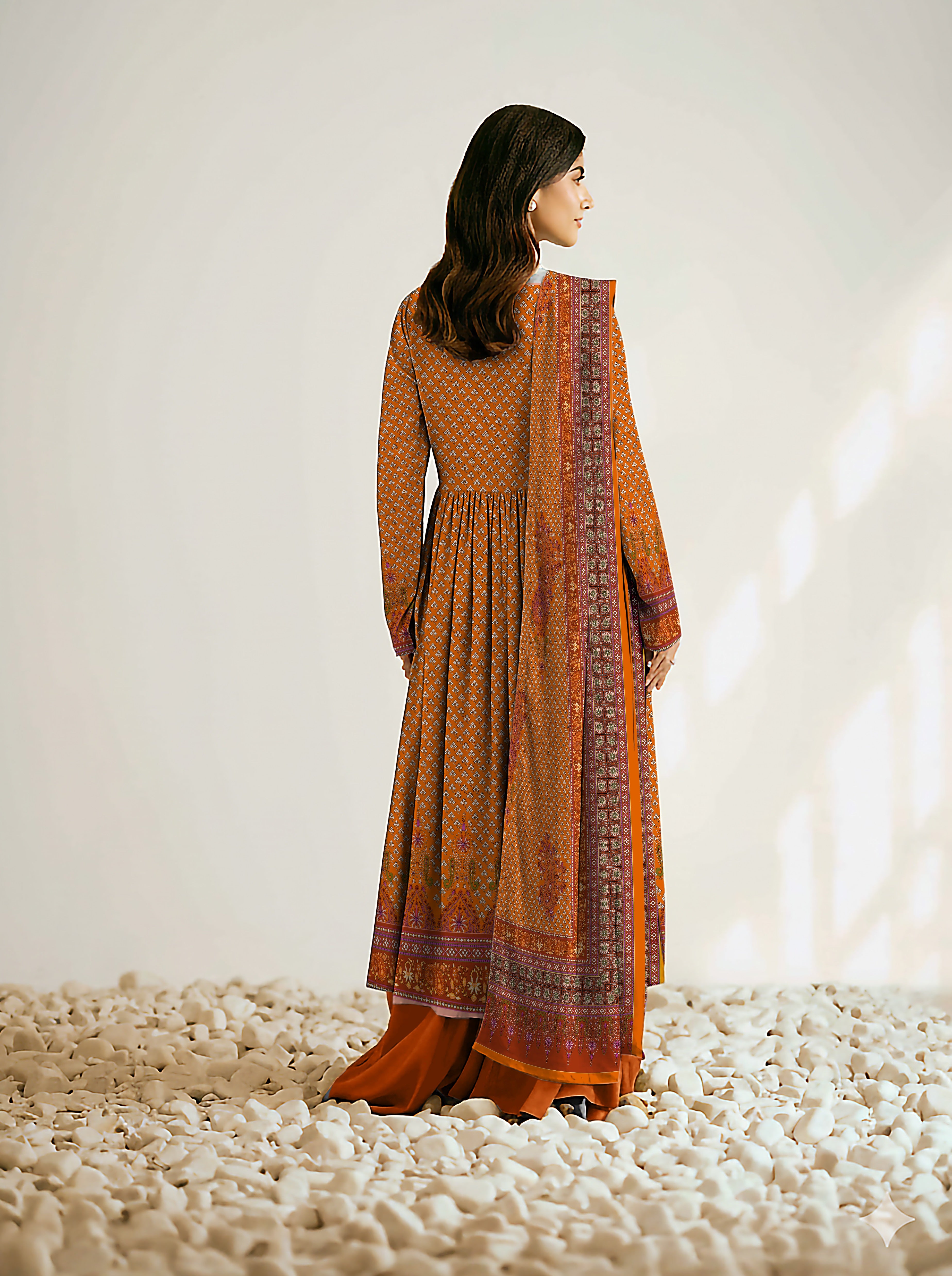 Nishat Unstitched Printed Khaddar 3-Pc