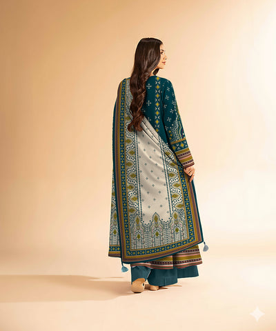 Nishat Unstitched Printed Khaddar 3-Pc