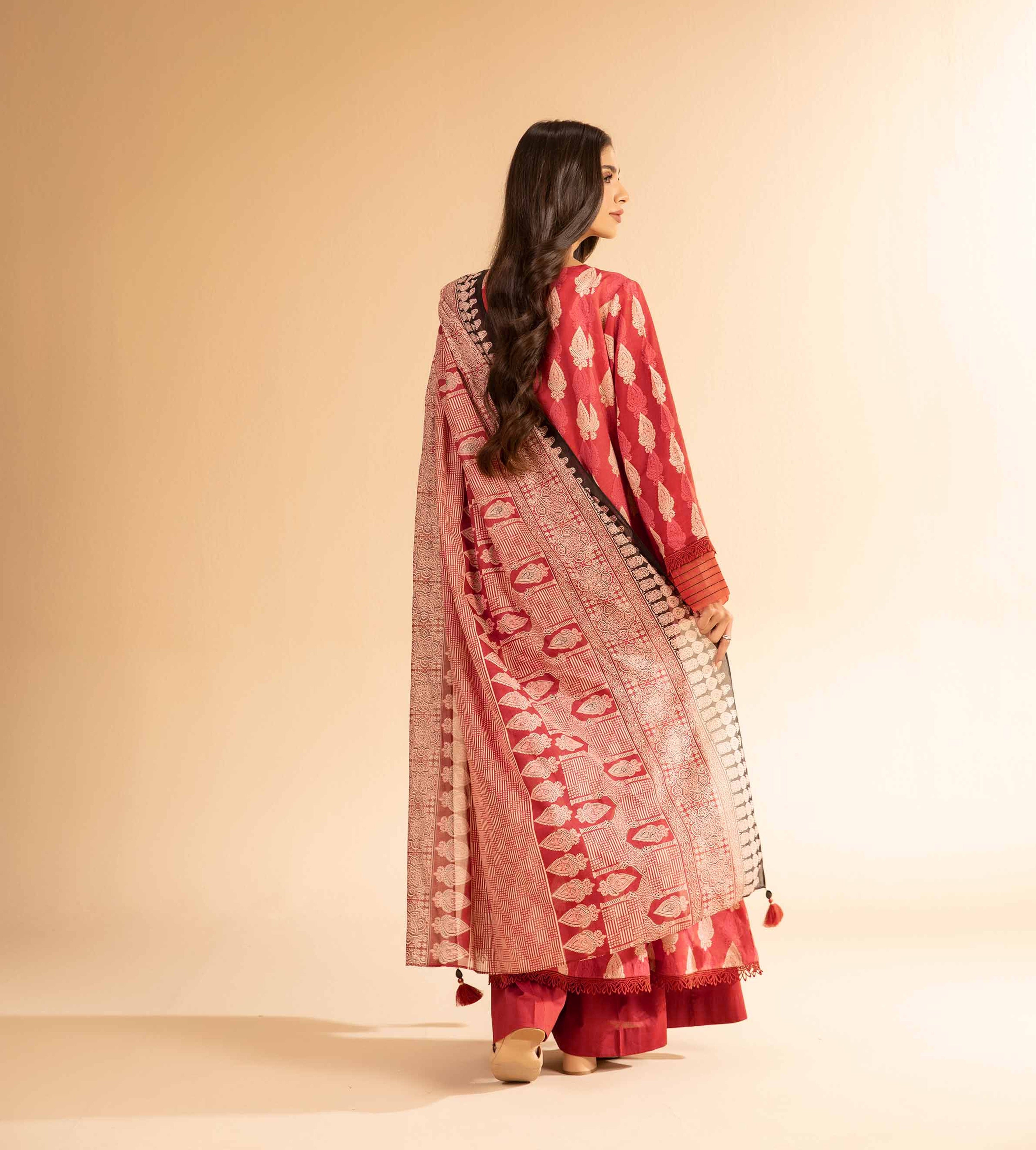 Nishat Unstitched Printed Khaddar 3-Pc