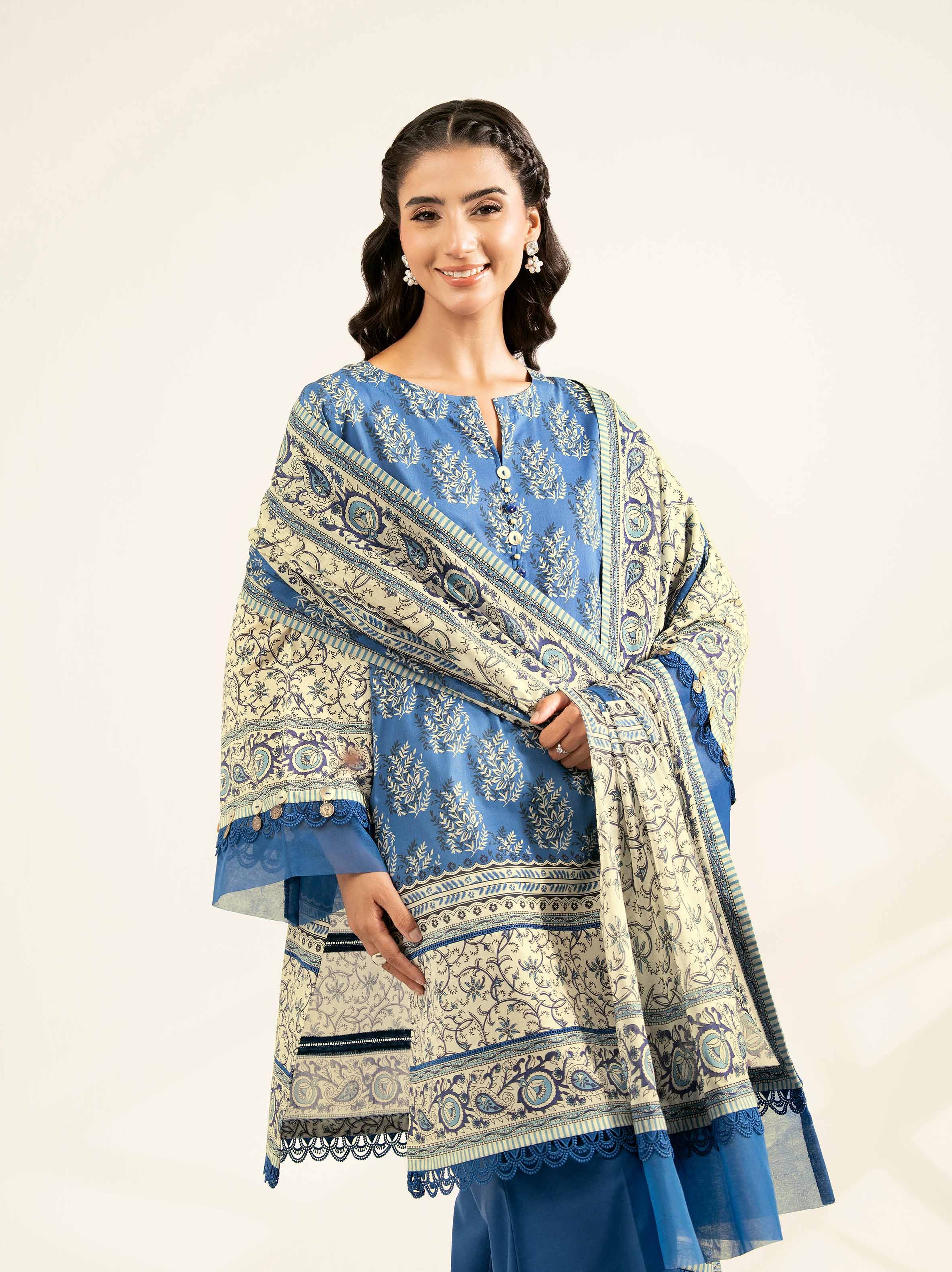 Nishat Unstitched Printed Khaddar 3-Pc