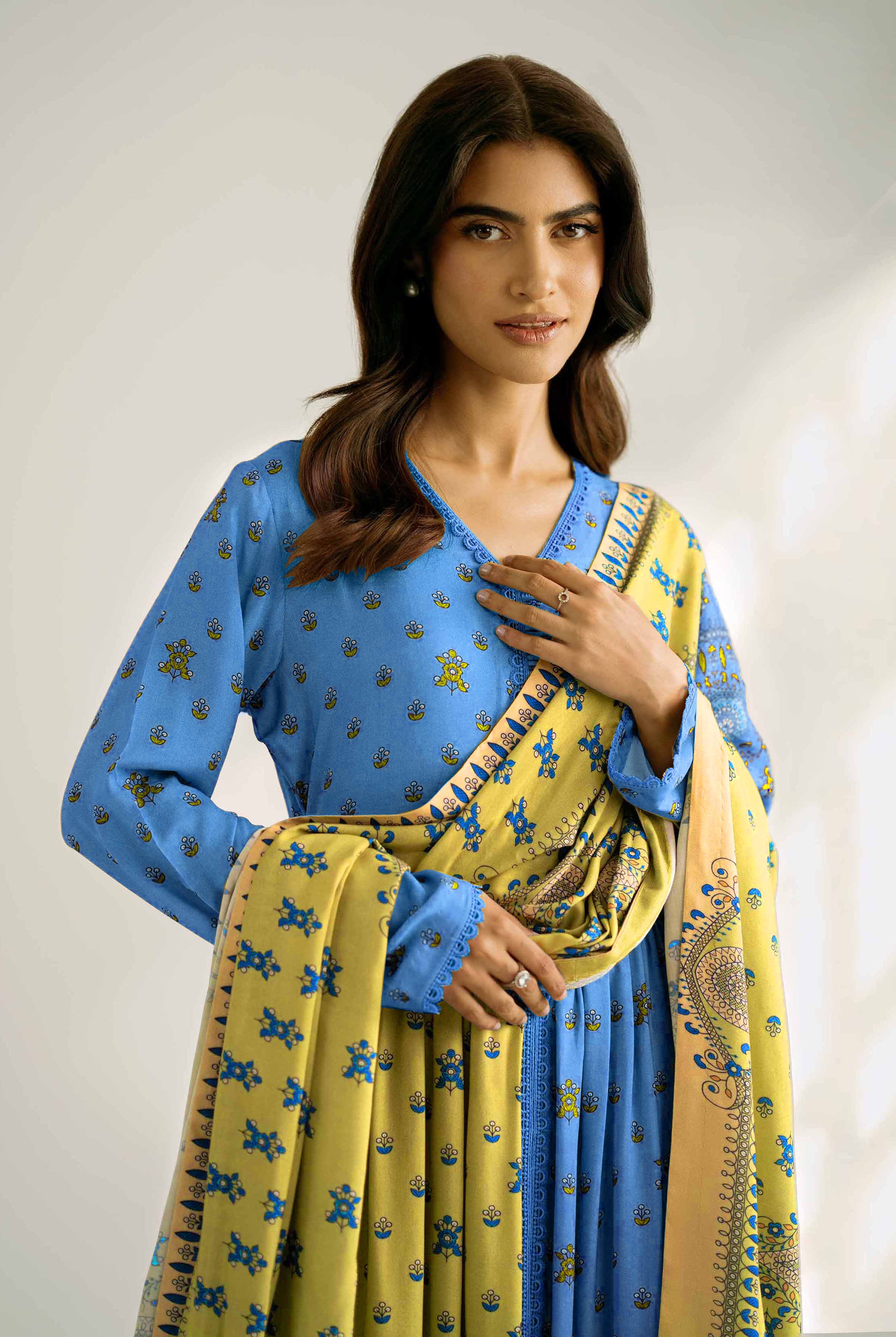 Nishat Unstitched Printed Khaddar 3-Pc