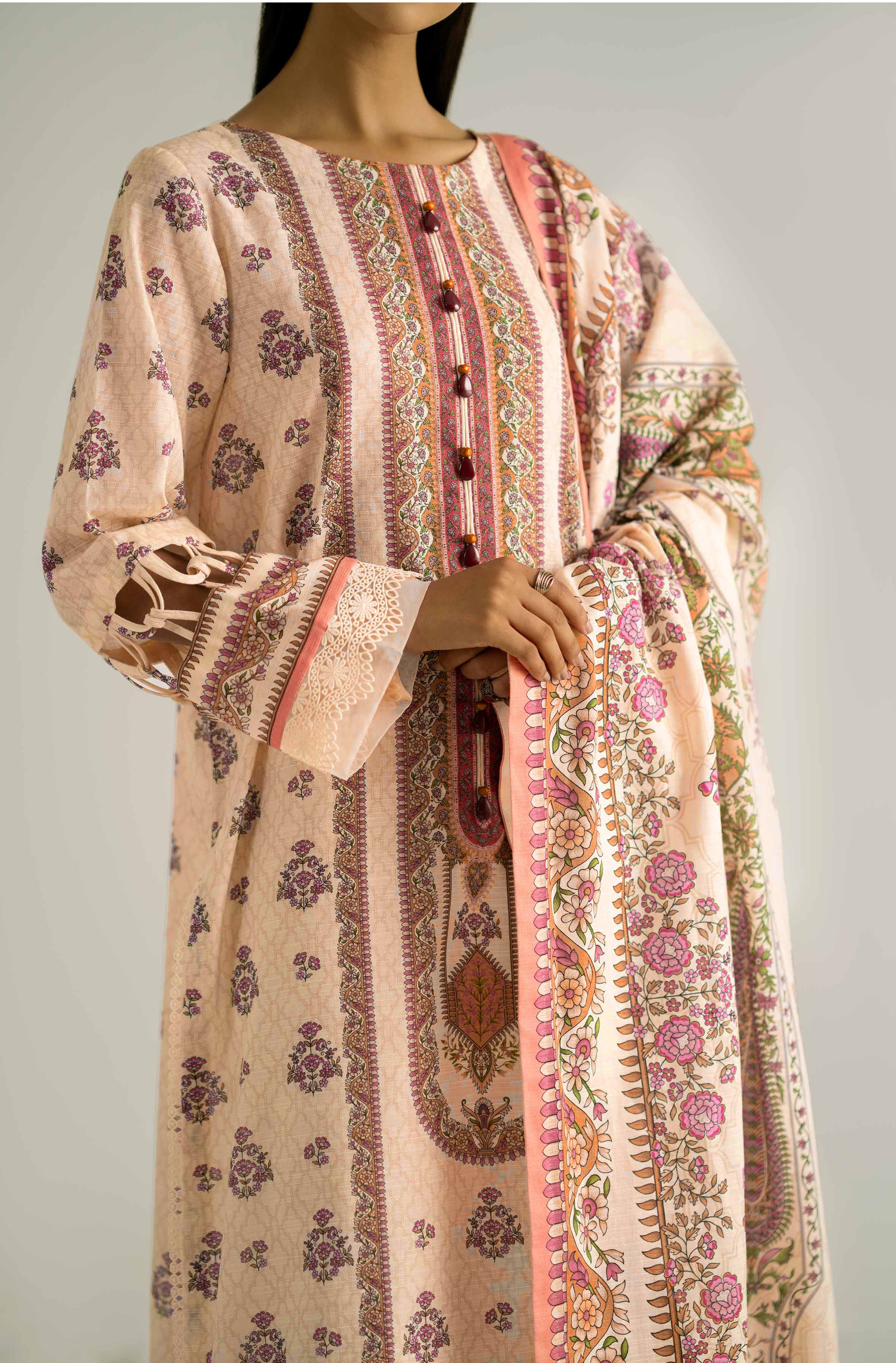 Nishat Unstitched Printed Khaddar 3-Pc