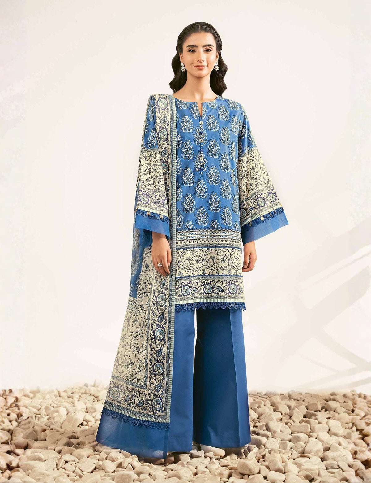 Nishat Unstitched Printed Khaddar 3-Pc
